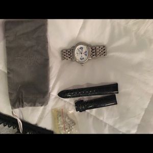 Ladies Michele CSX Blue diamond watch